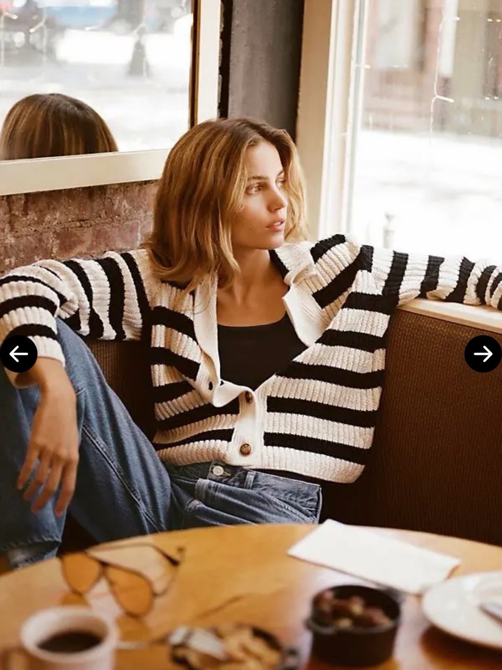 MAEVE
The Greta Polo Cardigan Sweater